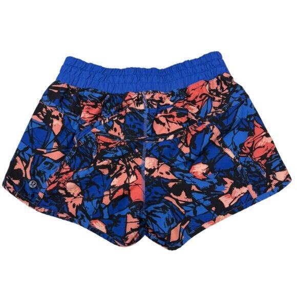 LULULEMON Tracker Short IV Size 6 Paint Storm Harbor Blue Multi - Picture 6 of 8